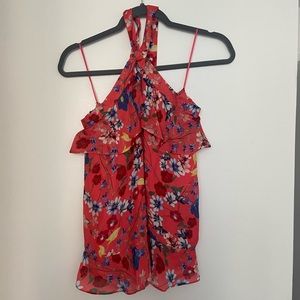 Parker floral silk halter top